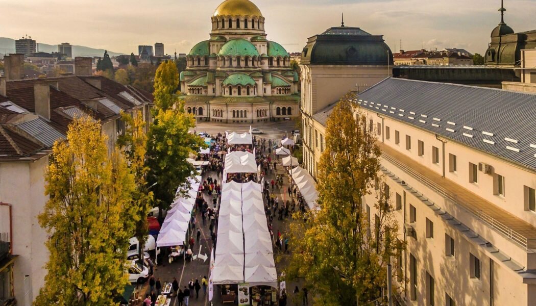 Markets Farmers market in Sofia near Alexandr Nevsky cathedral